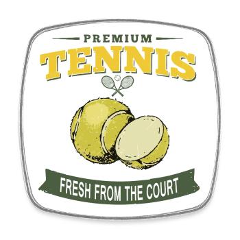 Sweat à capuche de tennis premium frais, chemise, tasse, sac - Magnet carré - blanc - Devant