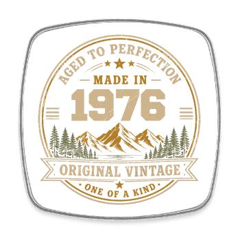 1976 Retro 1976 Vintage 1976 Gift 1976 - Square fridge magnet - white - Front
