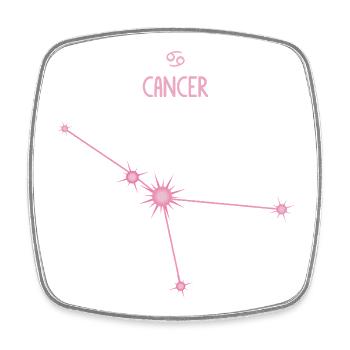 Krebs-Sternzeichen Sternbild Pastellrosa - Viereckiger Kühlschrankmagnet - Weiß - Vorne