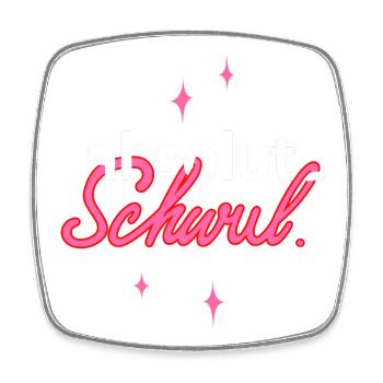 absolut schwul - pride shirt - Viereckiger Kühlschrankmagnet - Weiß - Vorne