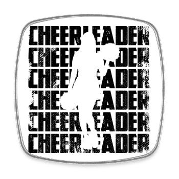 Cheerleader - Viereckiger Kühlschrankmagnet - Weiß - Vorne