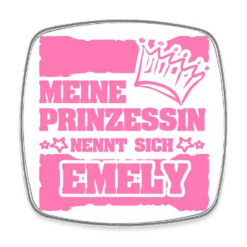 Spruch Emely - Viereckiger Kühlschrankmagnet - Weiß - Vorne