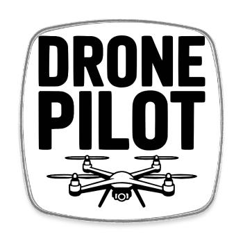 Drone Pilot - Square fridge magnet - white - Front