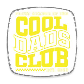 Club des papas cool - Cadeau de la fête des pères 2026 - Magnet carré - blanc - Devant