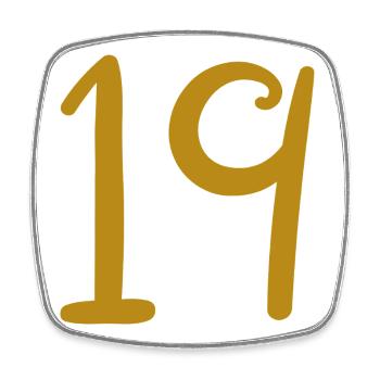 19 - Square fridge magnet - white - Front