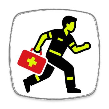 Paramedic Emergency Doctor Emergency Kit - Square fridge magnet - white - Front