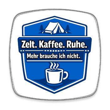 Camping Wohnmobil Spruch - Viereckiger Kühlschrankmagnet - Weiß - Vorne
