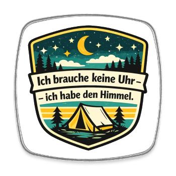 Camper - Viereckiger Kühlschrankmagnet - Weiß - Vorne