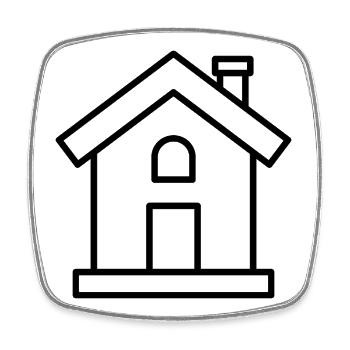 House Outline - Square fridge magnet - white - Front