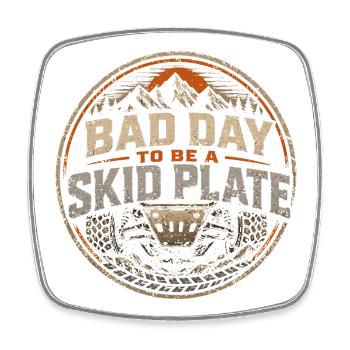 Off-Road Badge: Bad Day for the Hoof - Square fridge magnet - white - Front