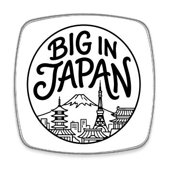 Japan - Viereckiger Kühlschrankmagnet - Weiß - Vorne