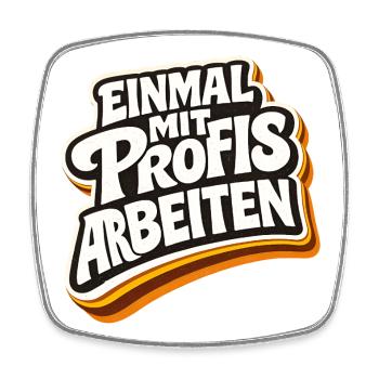 Einmal mit Profis arbeiten - Lustiges Profi Spruch - Viereckiger Kühlschrankmagnet - Weiß - Vorne