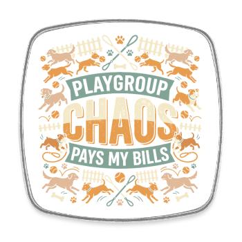 Kennel technician, kennel assistant, animal care - Square fridge magnet - white - Front