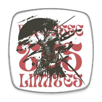 Crimson Kraken Silhouette - Viereckiger Kühlschrankmagnet - Weiß - Vorne