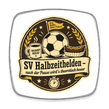 SV Halbzeithelden - Viereckiger Kühlschrankmagnet - Weiß - Vorne