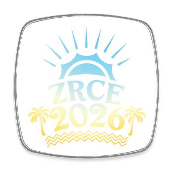 Zrce Party 2026 Bunt - Viereckiger Kühlschrankmagnet - Weiß - Vorne