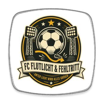 FC Flutlicht & Fehltritt - Viereckiger Kühlschrankmagnet - Weiß - Vorne