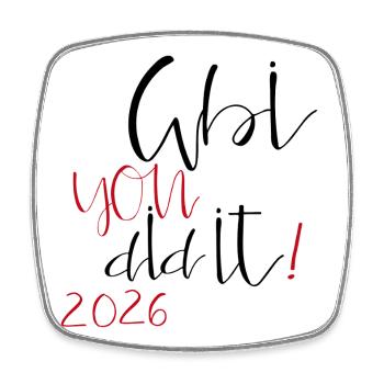 Abi you did it - Viereckiger Kühlschrankmagnet - Weiß - Vorne