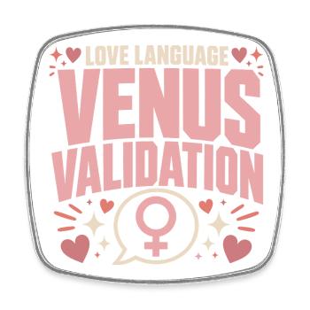 Venus sign Venus astrology - Square fridge magnet - white - Front