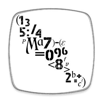 Mathematiker Lehrer Zahlen Zeichen Analyst  - Viereckiger Kühlschrankmagnet - Weiß - Vorne