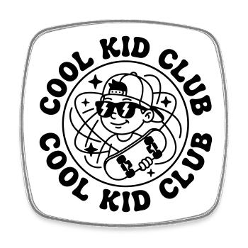 cool kids - Square fridge magnet - white - Front