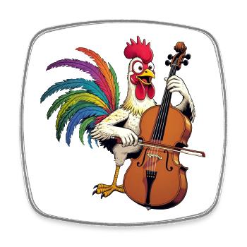 Hahn Musician - Square fridge magnet - white - Front