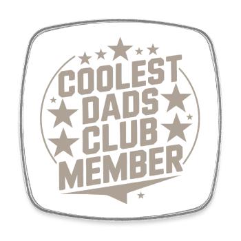 Coolest Dads Club Member - Square fridge magnet - white - Front