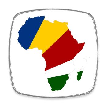 Seychellen_Flagge_Afrika - Viereckiger Kühlschrankmagnet - Weiß - Vorne