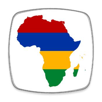 Mauritius_Flagge_Afrika - Viereckiger Kühlschrankmagnet - Weiß - Vorne