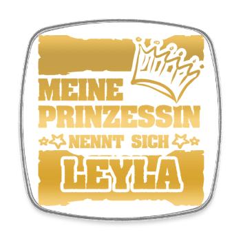 Spruch Leyla - Viereckiger Kühlschrankmagnet - Weiß - Vorne