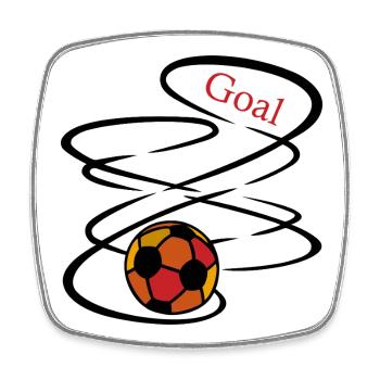 But de but de football - Magnet carré - blanc - Devant