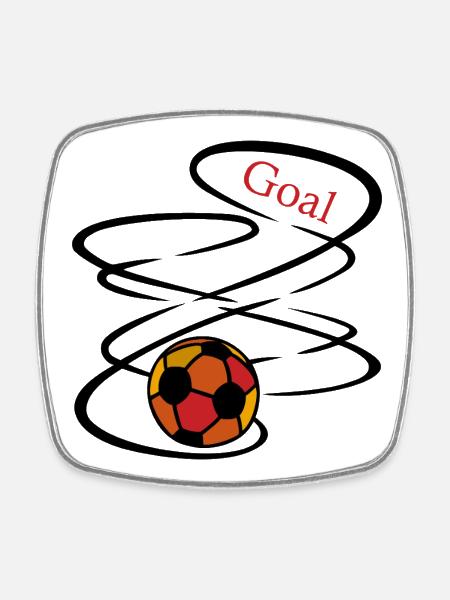 Football Goal Goal - Square fridge magnet - white