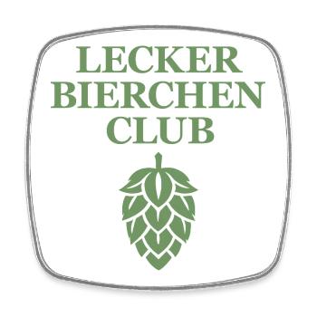 Lecker Bierchen Club - Lecker Bierchen - Bier - Viereckiger Kühlschrankmagnet - Weiß - Vorne
