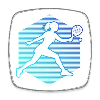 Padel Zubehör Geschenk für Padel für Anfänger Fans - Viereckiger Kühlschrankmagnet - Weiß - Vorne