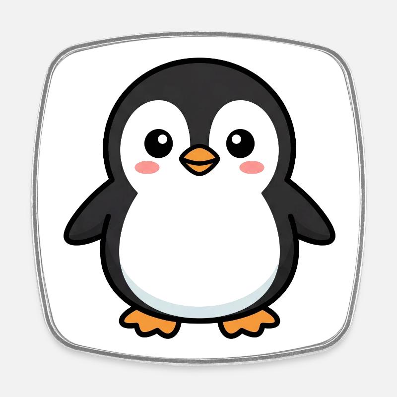 Adorable Penguin Pixel Pal - Magnet carré - blanc