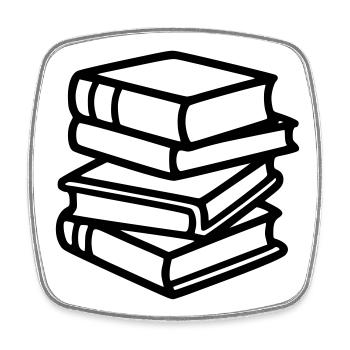 Bücherstapel Lesen Buchclub Lehrer Bibliothek - Viereckiger Kühlschrankmagnet - Weiß - Vorne