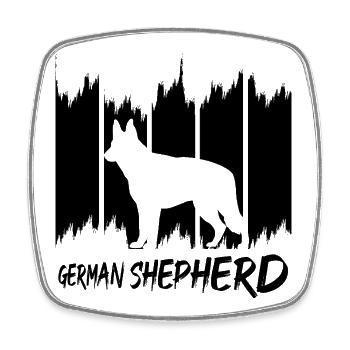 German Shepherd - Square fridge magnet - white - Front