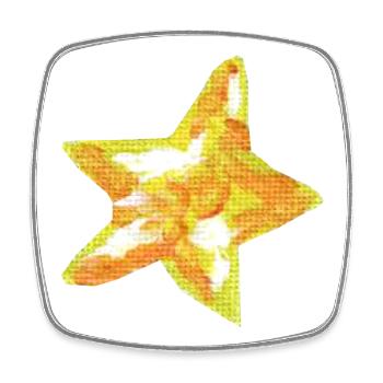 Star - Square fridge magnet - white - Front