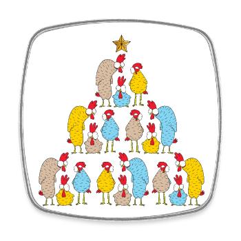 Poulets Whisperer Poulets Poulets Poulets Gardiens de poulets - Magnet carré - blanc - Devant