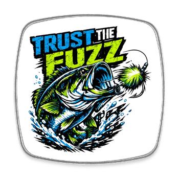 Trust the Fuzzz Anglerfisch Grafik - Viereckiger Kühlschrankmagnet - Weiß - Vorne