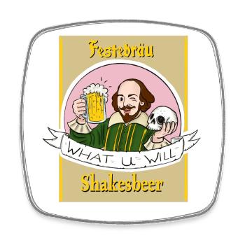 Festebräu - Viereckiger Kühlschrankmagnet - Weiß - Vorne