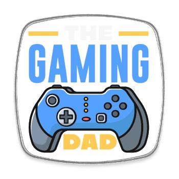 The Gaming Dad Funny Gamer Dad Gamer Dad - Square fridge magnet - white - Front