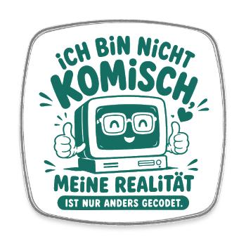 Nerd Realität Anders Gecodet - Viereckiger Kühlschrankmagnet - Weiß - Vorne