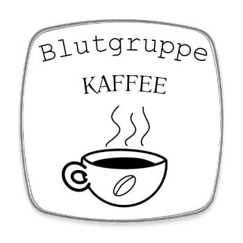Blutgruppe Kaffee 2 - Viereckiger Kühlschrankmagnet - Weiß - Vorne
