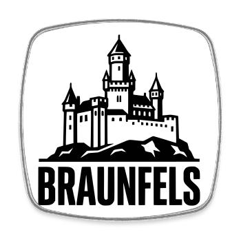 Braunfels Landmark Castle Silhouette - Square fridge magnet - white - Front