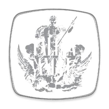 Design des Gefallenen Engels - Viereckiger Kühlschrankmagnet - Weiß - Vorne