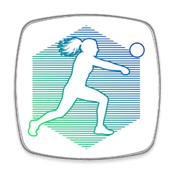 The ball players and fistball fit together - Square fridge magnet - white - Front