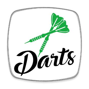 darts - Square fridge magnet - white - Front