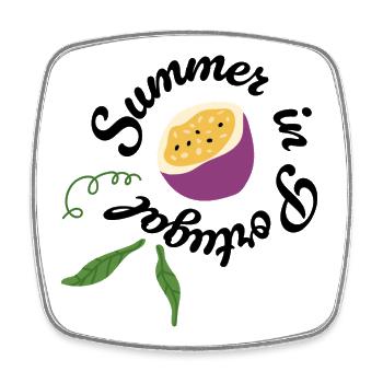 summer in portugal - Viereckiger Kühlschrankmagnet - Weiß - Vorne