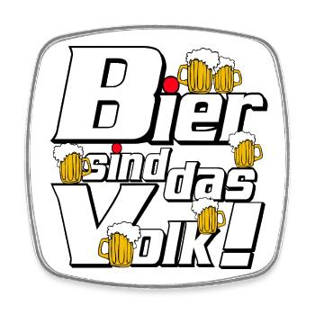 Bier ist das Volk Design - Viereckiger Kühlschrankmagnet - Weiß - Vorne